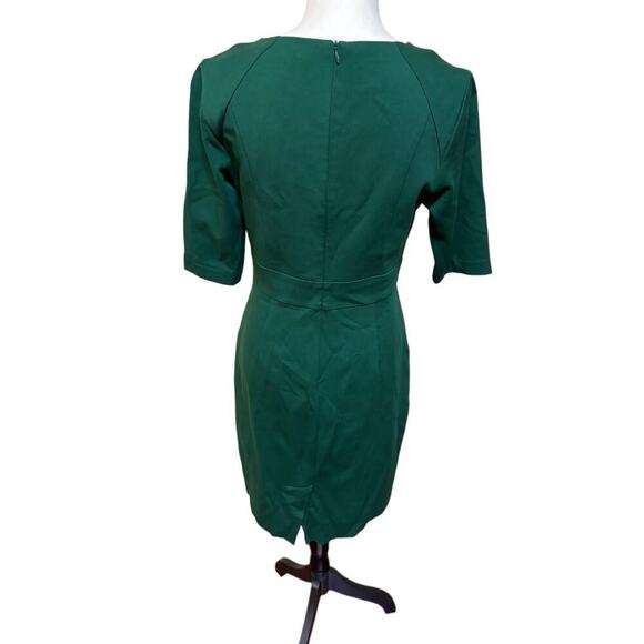 Trina Turk Emerald Green Monarch Ponte 1/2 Sleeve Sheath Career Dress - 2/4 - Picture 5 of 10